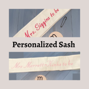 Personalized sash